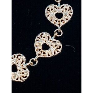 Gold Tone Necklace & Dangle Earring Set Costume Jewelry Statement
